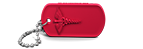 Red Medical Alert Dog Tag