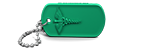 Green Medical Alert Dog Tag