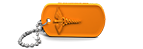 Orange Medical Alert Dog Tag